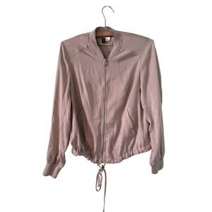 H&M Divided Women’s Size 8 Champagne Lightweight Bomber Jacket